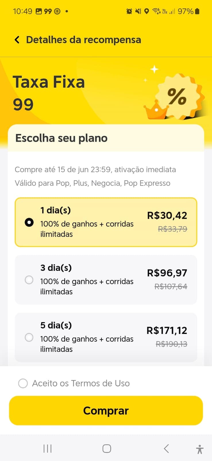 Planos de Assinatura Taxa Fixa 99